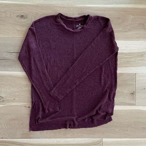 AEO Soft&Sexy Plush Long-Sleeve Merlot